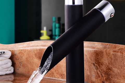 Modern Black Pipe Bathroom Faucet