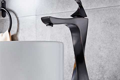 Twisted Black And Chrome Single Handle Bathroom Faucet