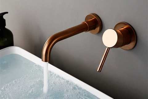 Wall Mounted Brushed Rose Gold Sink Faucet