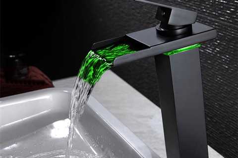 Black Water Powered LED Bathroom Faucet