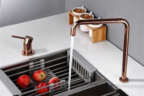 Rose Gold L-Shaped Kitchen Faucet