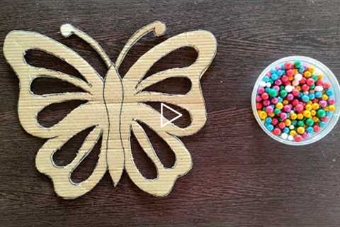 Unique Butterfly Wall Hanging Ideas | Best Out of Waste Cardboard and Glitter Thermocol | Wallmate