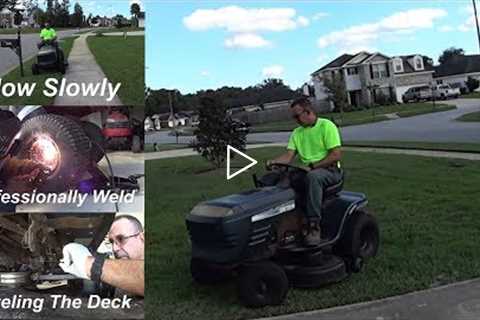 Cutting Grass - How To Cut Small Yards with a Riding Lawn Mower - Side Hustle Sunday