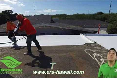 Hawaii Roofing Company ENVIRONMENTAL ROOFING SOLUTIONS installing TPO