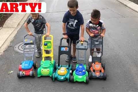 TOY LAWN MOWER PARTY FOR KIDS!