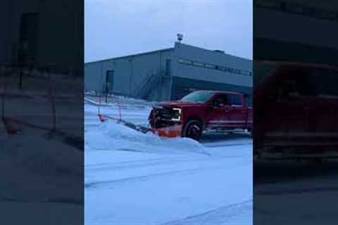 Massive plow making short work of parking lot! #shorts