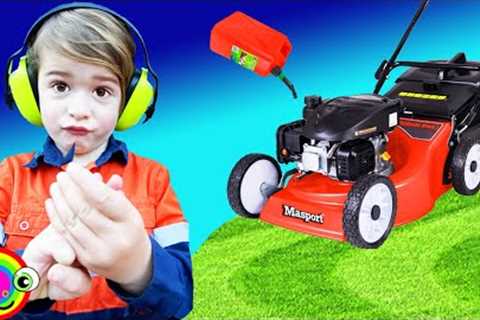 Lawn Mower Videos for Children | BLiPPi dressed Toddler | min min playtime