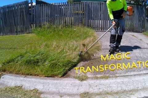 Our Most Satisfying Lawn Mow Ever? Watch this incredible transformation Magic for an NDIS Recipient!