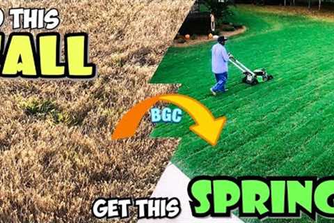 4 SECRET GUARANTEED FALL LAWN TIPS !! Do in Fall and Lawn will be GREEN in Spring // All lawns