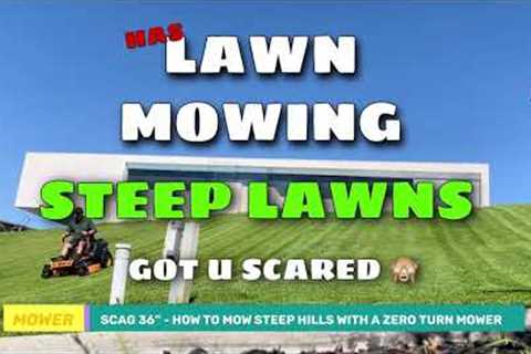 4 tips How to mow steep lawns hills with a ride on mower