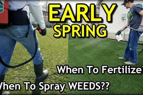 When To Start FERTILIZING or SPRAYING in Spring // Early Spring Lawn Tips
