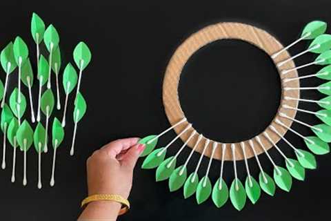 Beautiful Wall Hanging Craft Using Cotton Earbuds and Paper / Paper Crafts For Home Decoration / DIY