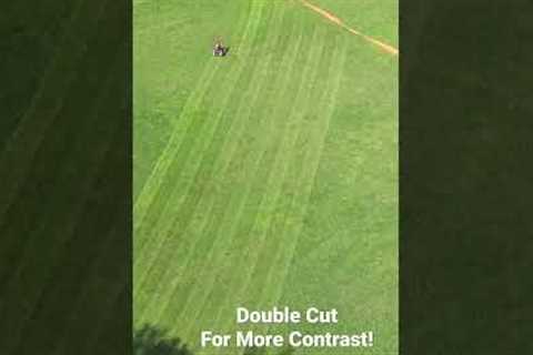 Oddly Satisfying stripes! Mowing our back acre..