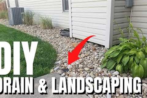DIY French Drain & Landscaping | River Rock | Yard Drainage Solution