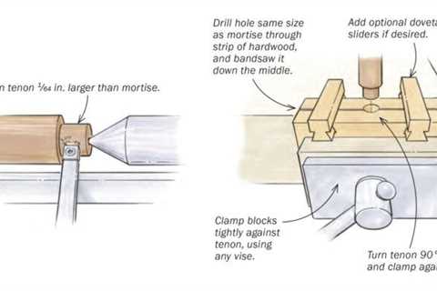 Compress round tenons before gluing them in