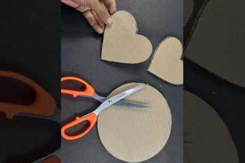 Diy Cardboard love shape craft ❤️ #shorts #viral #youtubeshorts #trending #crafts #diy #homedecor