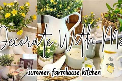 🍋 *NEW* COZY SUMMER 2023 DECORATE WITH ME / SUMMER FARMHOUSE KITCHEN / LEMON SUMMER DECOR IDEAS