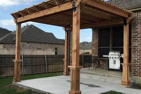 how to build a pergola on concrete