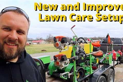 Awesome Lawn Care Setup and Custom Mowing Trailer