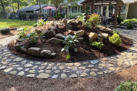 Rock Landscaping Around Pool