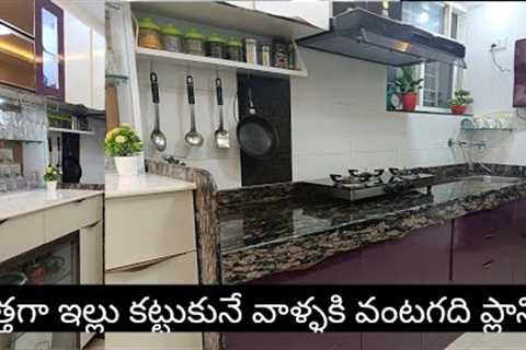 Modular kitchen design in low cost/kitchen cupboards/kitchen counter top designs/Kitchen cabinet