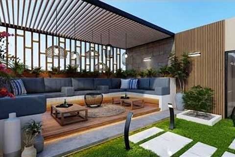 100 Modern Patio Design Ideas 2023 Backyard Garden Landscaping ideas| House Rooftop Pergola Design