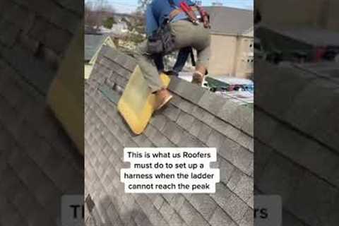 This Is What Roofers Do When The Ladder Is Too Short…