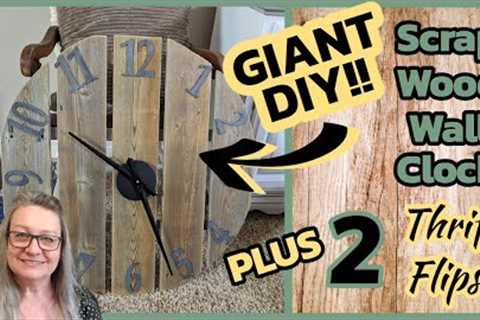 *GIANT WALL CLOCK DIY!!*Using Scrap Wood to Make Beautiful Decor~Easy & Cheap Thrift Makeovers