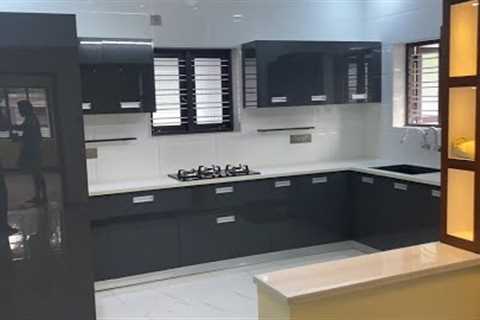 Modular kitchen - Acrylic High Gloss Grey German Kitchen by - ROYAL MODULAR KITCHENS - TN- 2022