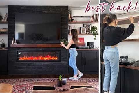 EASY DIY FIREPLACE STORAGE!