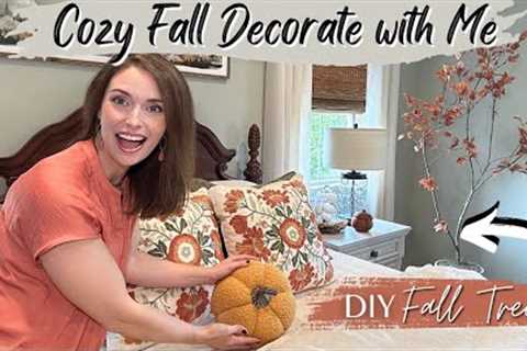 COZY FALL DECORATE WITH ME 2023 | FALL BEDROOM DECOR | DIY FAUX FALL TREE