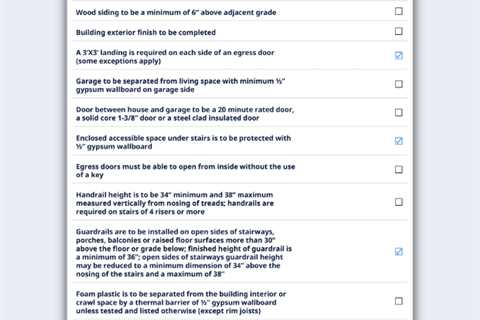 What Items Should Be On The Inspection Checklist?