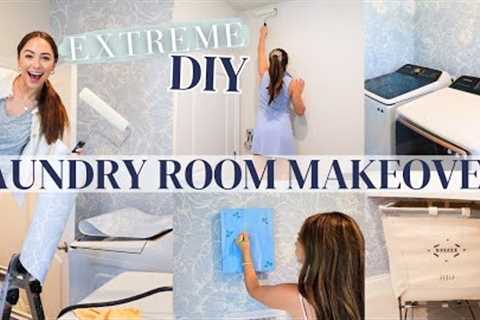 EXTREME DECORATE WITH ME! 🤩🧺 DIY Laundry Room Makeover! | Part 2!