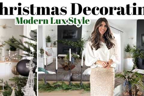 NEW 2023 Christmas Decorating / Modern Lux Christmas / Christmas Mantel & Living Room Decor