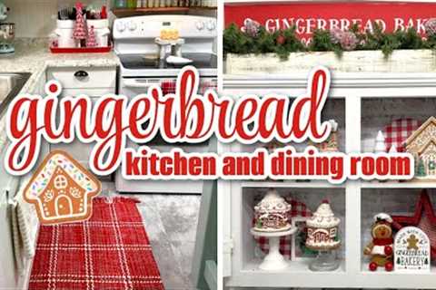 GINGERBREAD / PEPPERMINT KITCHEN AND DINING ROOM ~ CHRISTMAS DECORATE WITH ME ~ CHRISTMAS 2023