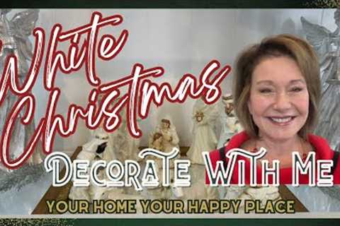 Christmas Decorate With Me 2023, Dreaming of a White Christmas Themed Room,   Surprise Meeting!