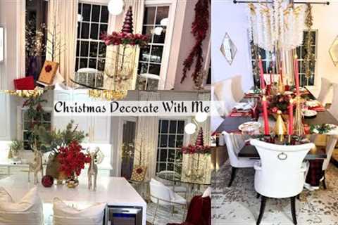 2023 CHRISTMAS DECORATE WITH ME! Kitchen and Dining room | Breakfast Nook