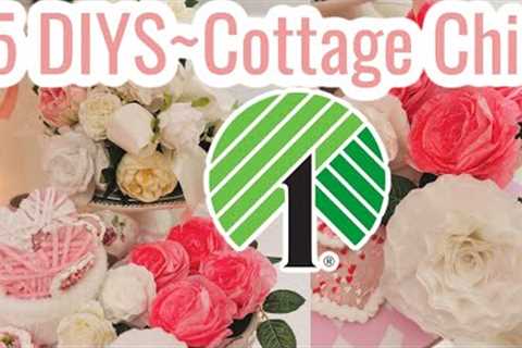 🌹5 DIY DOLLAR TREE COTTAGE CHIC DECOR CRAFTS~ROSES~ 🌹Olivia''s Romantic Home DIY