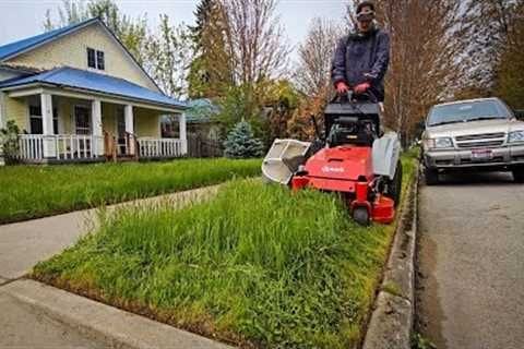 He Was EMBARRASSED By His TALL Yard So I MOWED & EDGED It To Perfection