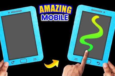 Homemade Amazing Mobile game , how to make cardboard mobile , homemade magic writing pad