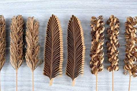 3 EASY LEAVES DECOR FROM CARDBOARD | Cardboard Recycle Ideas | Paper Art | Arts & Crafts