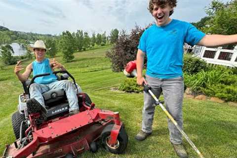 Mowing Vlog! The crew gets rowdy!