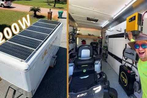 DIY Solar Powered Lawn Care Trailer | Full Build & Wiring