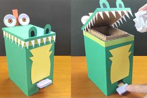 DIY Funny Trash Bin Toy from Cardboard Craft Ideas with FNAF Monty-like😅