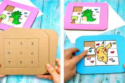 How To Make Interesting Puzzle Game From Cardboard | Cardboard DIY #Shorts