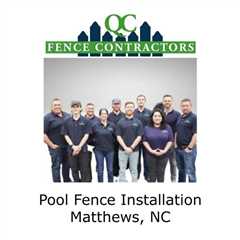 Pool fence installation Matthews, NC