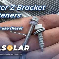 Better RV Solar Panels Z Bracket Fasteners
