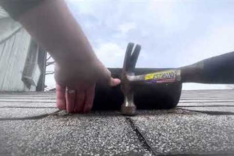 Insurance Adjuster says roof is repairable. 😂 See how this inspection is ignored & denied?