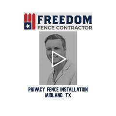 Privacy Fence installation Midland, TX - Freedom Fence & Services