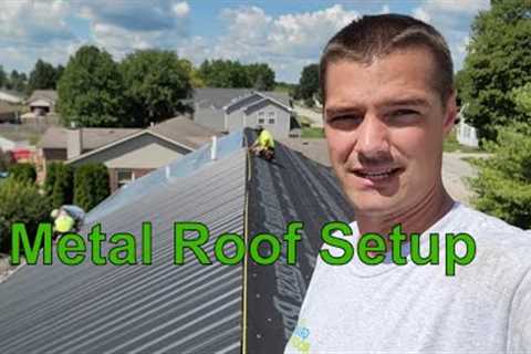 Steel roof setup for install